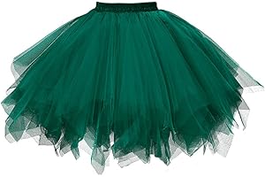 GOOBGS Damen 50er Ballettrock Multi-SchichtenVintage Ballet Blase Firt Tulle Petticoat Puffy Tutu