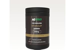 AG nature Shilajit Himalayen Original – 60 Gummies – Complément Alimentaire Naturel avec +85 Minéraux et Acides Fulvique et Humique