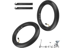 PEIDOG 2 Pack Inner Tube, 10 x 2.125 (10 Inch) Inner Tubes + 2 x Crowbars, 45 °Valve Angle Thicken Rubber Tyre, Replacement Tires for Electric Scooters, Gas Scooters, Pocket Bikes and Mobility Scooters