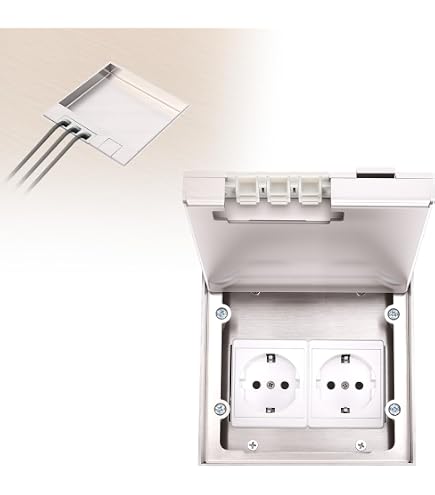 Knightsbridge FPR9901PCG - Presa singola con doppio USB, cromato lucido