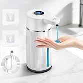 Automatic Soap Dispenser Touchless, 420ml Electric Sensor Soap Dispenser | USB-C Rechargeable Infrared Liquid Dispenser Wall