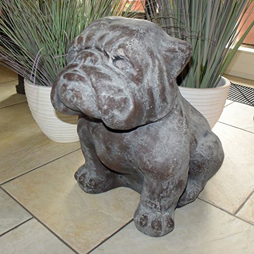 Dekofigur Hund Bulldogge 43x31x43cm Gartenfigur Dekoration Polyresin Skulptur - 2