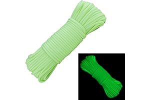 WEST COAST PARACORD Paracorde phosphorescente Zesty de 250 kg – 21 brins de corde de parachute lumineuse pour usage extérieur de nuit