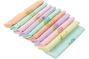 Caruso Italy Women's 100% Pure Cotton Hankerchief - Pack of 10