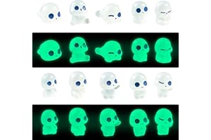 MYQIQI Fairy Garden Accessories, 10 Pcs Glow in Dark Tree Elves Fairy, Aliens Ornament Mini Figures Halloween Miniature Ghost for Micro Landscape Outdoor Patio Terrace Balcony Yard Decoration (1)