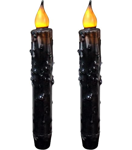 2 Pièces Bougie LED Halloween 29cm Bougies à LED Fausse