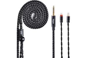 Yinyoo - Cavo di ricambio per auricolari a 16 core, 4,4 mm, in rame placcato argento, bilanciato, con 2 pin da 0,78 mm, per auricolari KZ ZSA ZS10 ZS6 ZST AS10 ZSR ES3 Audeze Isine 10 (2 pin 4.4)