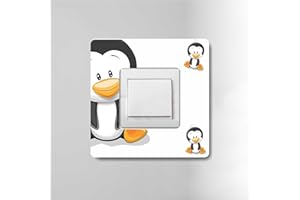 Tapetenschutz Martha von EDS-Werbemedien für Kinder Dekorrahmen Wandschutz Tapetenschoner Lichtschalter Acryl Schalter (1-fach Rahmen, Pinguin Paul)