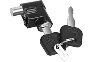 ELIPHONTOWNE Boîtier de batterie pour vélo électrique avec verrouillage électrique et clé – Déverrouiller 13 mm verrouillé 20 mm, s'applique au boîtier de batterie Hailong Ebike Lock (20 mm, noir) 0604