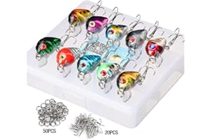 DONQL Set di esche da pesca a forma di pesciolino kit wobbler crankbaits con ganci esche dure popper per acqua salata d'acqua dolce trota spigola salmone pesca