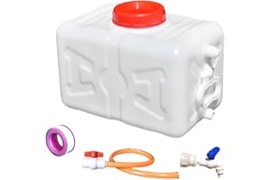 Sharplace Tanque de Agua Portátil, Garrafa, Cubo de Almacenamiento Horizontal a Prueba de Fugas de Alimenticio con Manguera para Y Camión.