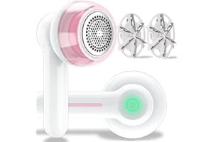 GBARAN Quitapelusas, afeitadora de Telas, quitapelusas eléctrica para Ropa, afeitadora de suéteres con Carga USB y 2 Cabezales de Repuesto para Ropa