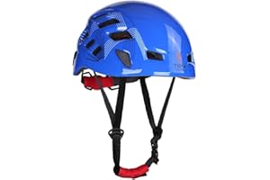 Heemtle Safety Helmet Head Protection Rock Climbing Tree Arborist Abseiling Construction Aerial Work Rappelling Rescue Equipment 5 Colors Optional（Adjustable：54-62CM）