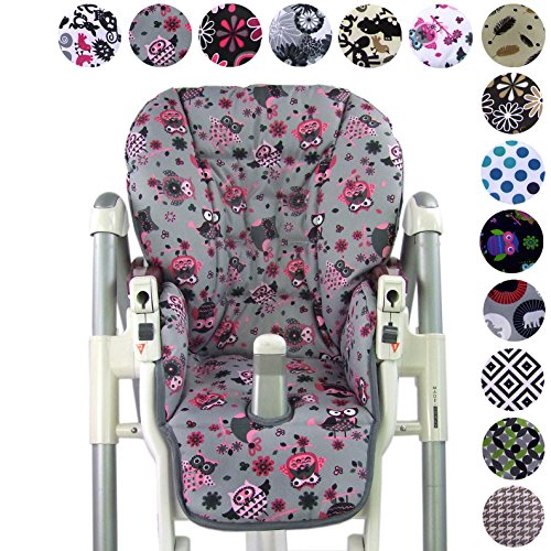 BambiniWelt Sitzkissen Bezug Ersatzbezug für Peg Perego Prima Pappa Diner *MOTIV EULE §12* NEU - 8