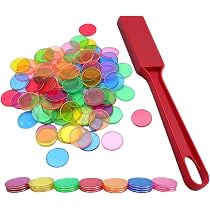 100 Gettoni Da Bingo Colorati Trasparenti Toddmomy – In Plastica, Diametro 1,9 Cm, Per Giochi Educativi, Matematica E Attività Di Conteggio