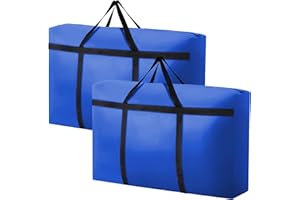 MUSBUS 2Pk Moving Bag, Travel Essentials, Extra Large Moving Bags Heavy Duty, Waterproof Storage Bags with Handles and Zippers, Moving Box for Packing, Moving Containers for Clothes, Attic Storage