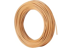 AHANDMAKER 2 Roll Basket Weaving Synthetic Rattan, 150g 1/10 Inch Plastic Round Rattan Cane Webbing, Wicker Repair Fruit Basket Weaving Repairing Material for DIY Craft and Bread Basket Making, Khaki