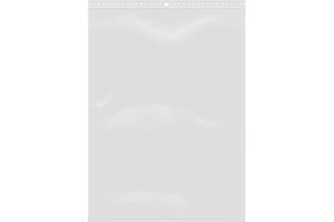 Extiff Lotto di 100 Sacchetti Trasparenti con Chiusura a Zip - Plastica Alimentare (23 x 32 cm)