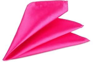 EVENT DECOR SHOP Men’s Satin Pocket Square – Italian Style Plain Handkerchief for Suit, Wedding, Formal Wear, Prom & Gift – Unisex Solid Colour Hanky for Grooms, Parties & Fashion Accessories - 23cm