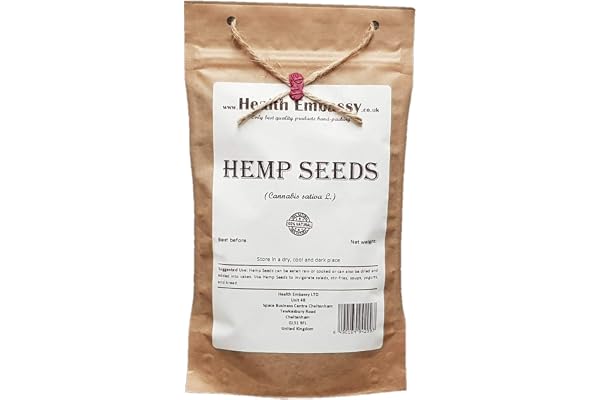Health Embassy Graines de Chanvre Cultivé | Cannabis sativa L | Hemp Seeds (200g)