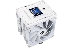 Thermalright Burst Assassin 120 Vision Digital CPU Cooler - IPS 2.4-inch Square Rotatable Display, 120mm Forward and Reverse Fan Design, Support Intel LGA1700/1150/1151/1200/1851, AMD AM4/AM5|White