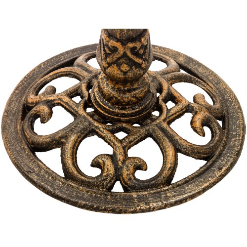 Dekorative Vogeltränke aus massivem Gusseisen, Farbe bronze, Höhe 80cm, Gewicht 11kg, Durchmesser 48cm - 3