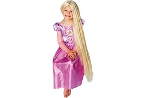 RUBIES Rapunzel Resplandor en la Peluca Oscura - Disney - Niños del Vestido de Lujo Peluca - One Size