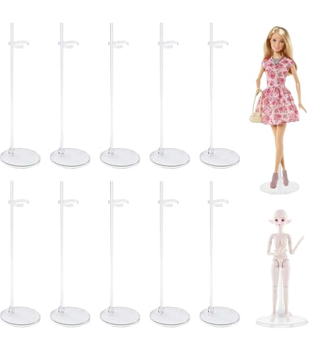 4-teiliger Puppenständer – Verstellbarer Halter Für Actionfiguren & Puppen, 15 Cm, Schwarz