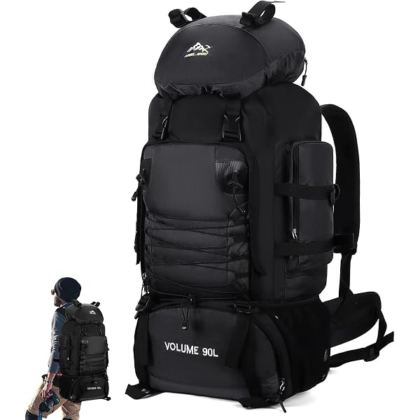 Sac à Dos De Randonnée 90L Grande Capacité Couleur Army Avec Housse De Pluie - Neuf