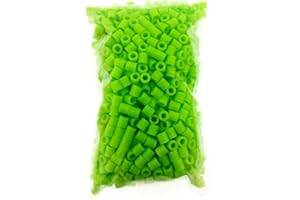 KIRALOVE Perline da stirare gioco creativo - compleanno bambine - perline a fusione - idea regalo originale - 1000 pezzi - natale - 3d - 5 mm - creare gioielli colore verde