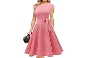 DRESSTELLS Vestido Mujer Elegante,Vestido de Coctel Mujer, Vestido invitada Boda, Estilo Retro, Swing, Vestidos de Fiesta, Vestidos Retro Vintage Años 50