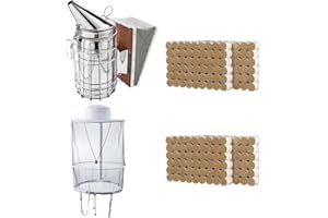 HunterBee Kit d'outils pour d'apiculture,Fumeur d'abeilles,Fournitures apicoles,kit Debutant Apiculture,Kit de démarrage pour Apiculteur