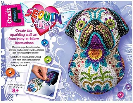 Sequin Art 1707 Sugar Pug Craft Kit From The 3D Plaque Range