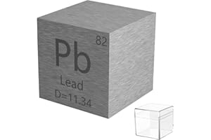STPCTOU 10mm Lead Element Cube for Element Collection 0.39" Pb Density Cube Periodic Table Collect DIYs Students Teacher Science Lover Collection.(Pb 0.39 inch)