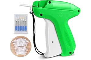 ILAUKE Etykieta pistoletu z ceną, pistolet do etykietowania ubrań, z gwintem łopatkowym 1200 (biały, 5 cm) + 5 wymiennych igieł do bazaru, ubrań, skarpet, czapek, handlu