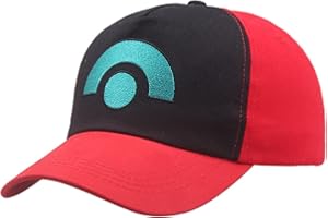 ZXRSJBL Ash Ketchum Hut, Spleißen von Sonnenhut, Jugendhut für Jungen, Snapback-Hut für Mädchen, Kinder, bestickte Baseballkappe