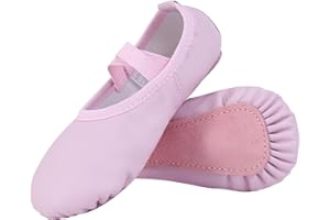 Acfoda Scarpette Danza Classica Bambina PU Pelle Scarpe da Ballerina Antiscivolo Suola Intera per Ragazze Donna 22-43 EU
