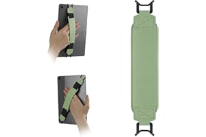 HoYiXi Weiche Handgurt für 9-11 Zoll E-Reader & Fire Tablet Kompatibel mit Fire HD 10 / iPad 9,7 Zoll/iPad mini/Galaxy Tab A8 A9 / Huawei,Leichtgewicht, Soft Hand Strap for Tabletr -Grün
