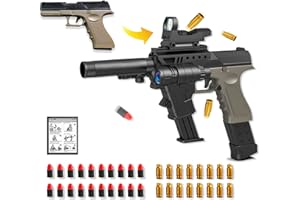 SK MISS Spielzeug Pistole Kinder, Toy Gun mit Zubehörsets, Schaumstoff-Blaster Spielzeugpistole mit 20 Weicher Schaumstoff, Für Draußen (klassisch)