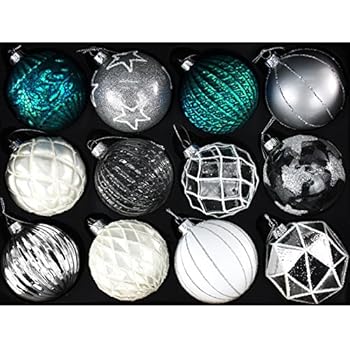 My Goodbuy24 12er Set Weihnachtskugeln Echtglas Glaskugeln Weihnachten Weihnachtsdeko Christbaumkugeln Set F 8 Cm