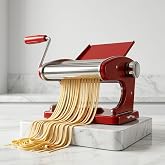 Kırmızı Makarna Makinesi 9 Ayarlı - Profesyonel &Ccedil;elik Erişte ve Spagetti A&ccedil;ma Makinası 723139
