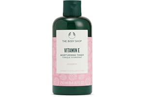The Body Shop Vitamin E Moisturising Toner (1x 250ml), Lightweight Hydrating Toner for All Skin Types, Cleanses Without Stripping, with Vitamin E & Raspberry Seed Oil, Dermatologically Tested