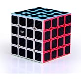 LiangCuber QY Qiyuan S 4x4 Hız K&uuml;p&uuml; 4x4 Yapboz K&uuml;p Karbon Fiber Versiyon Sihirli K&uuml;pler
