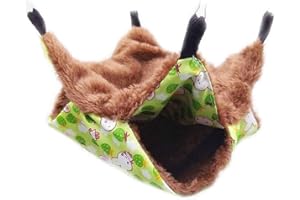 Destinely Hamac Lit Balançoire Matelas de Cage Hamac pour Chat Furet Rat Lapin Petit Chien ou Tout Autre Petit Animal de Compagnie Chaton Cage