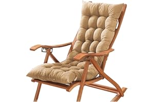 UWOBTN Cojín Reclinable para Tumbona, 120x48/150x48cm Cojines para Silla Mecedora, Exterior Reclinable Colchoneta Tumbona ,Cómodo Cojín de Sofá para Jardín, Piscina, Playa, Terraza y Balcón(A,150x48x8cm)