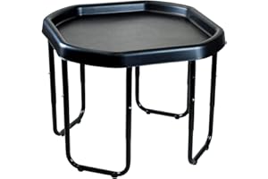 Easy Shopping® Small Mixing Tray 70cm with Stand, in Mixing Trays with Black Metal Stand, Trays made in Plastic for Playing Sand Pool Pit Water Games garden & beach (Black)