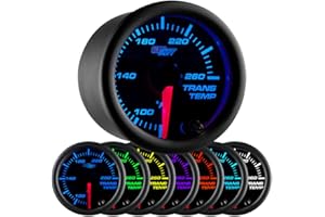 GlowShift Black 7 Color Transmission Temperature Gauge by GlowShift