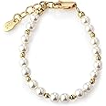 Cherished Moments Children's 14K Gold-plated over Sterling Silver Bracelet with White Cultured Pearls for Babies, Infants, Toddlers, and Girls
