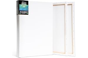 Elan Tela per Dipingere 40x60, Set da 6 Tele per Dipingere 40x60, 100% Cotone Tele Pittura, Canvas for Painting 280GSM, Tela 60x40