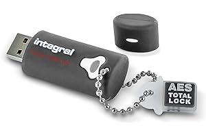 Integral 64GB Crypto-197 256-Bit Hardware Encrypted 3.0 USB Secure Flash Memory Drive - Certified to FIPS 197, Protection & Rugged Double-layer Waterproof Design XTS- AES